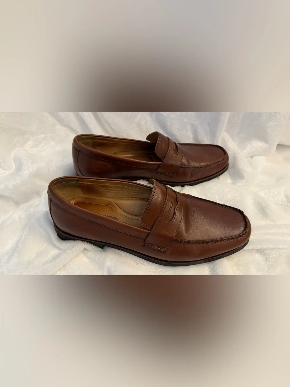 Johnston & Murphy Men’s Ainsworth Penny Loafer, 12M, 20-7796, Brown, Like New